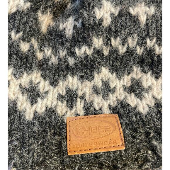 Kyber Outerwear Knit Beanie Hat 100% Wool Nordic Stocking Fair Isle Fleece Lined - Picture 3 of 9